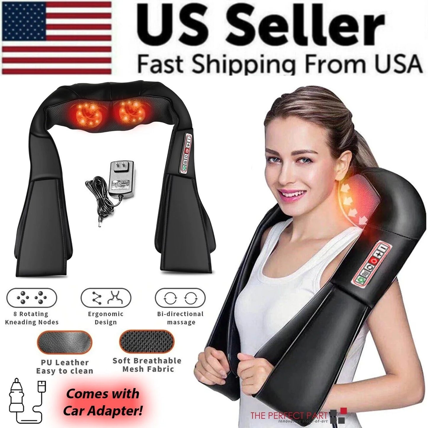 Neck and Back heated massager for (Instant pain relief)!