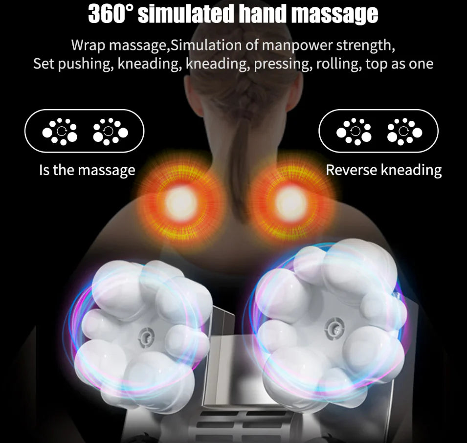 Neck and Back heated massager for (Instant pain relief)!