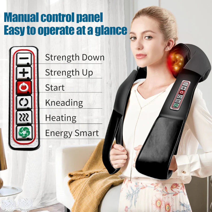 Neck and Back heated massager for (Instant pain relief)!